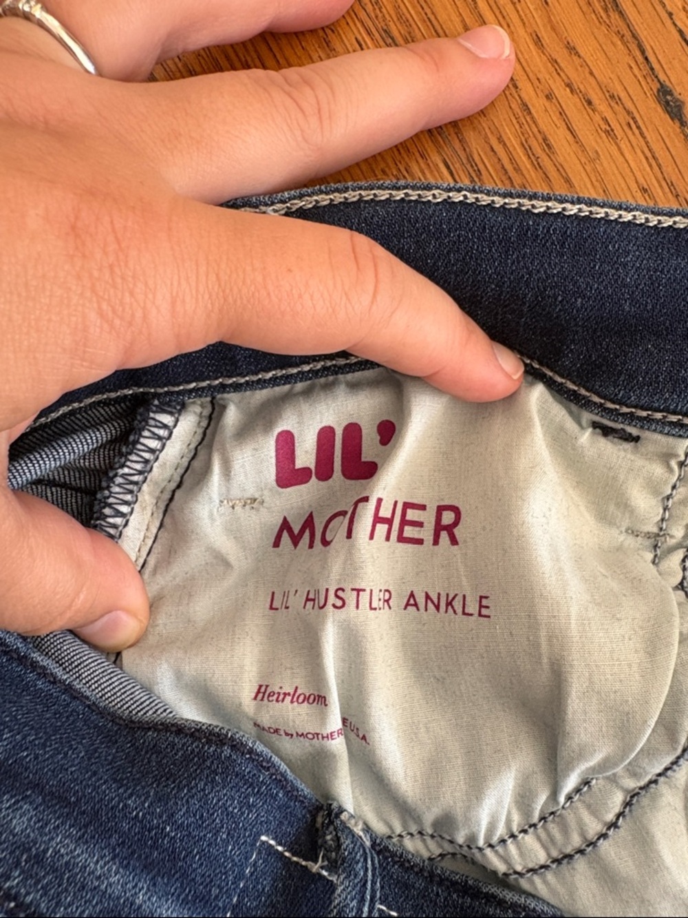 MOTHER Lil Hustler Ankle Jeans in Heirloom Blue - Picture 5 of 6
